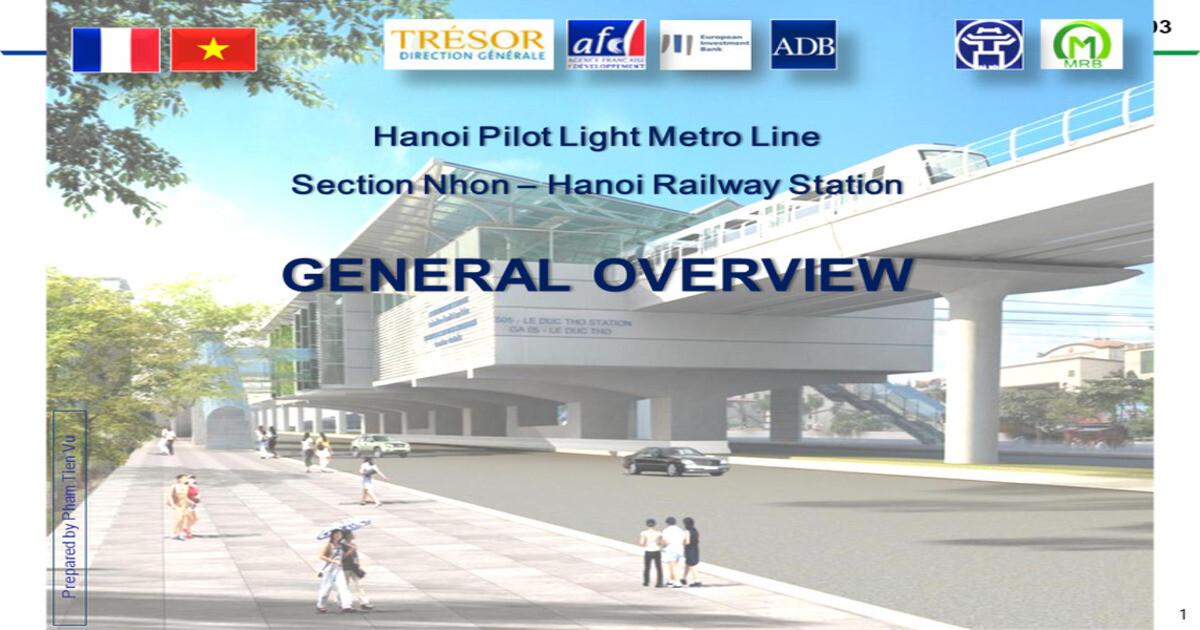 Giới thiệu chung và Trình tự thực hiện BVTC Gói thầu CP03-Dự án tuyến ĐSĐT số 3 Nhổn - Ga Hà Nội